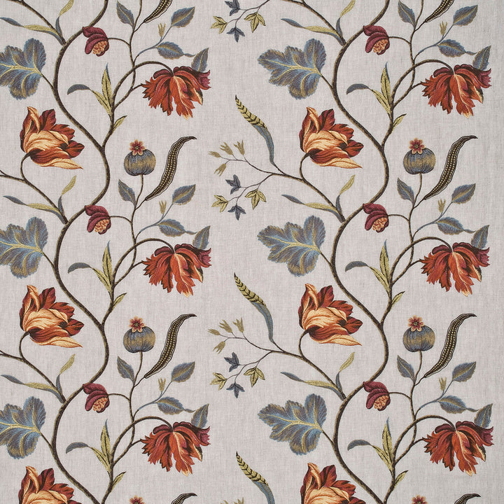 G P & J Baker Fabric Tulip Tree Linen Pimento