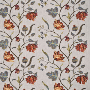 G P & J Baker Fabric Tulip Tree Linen Pimento