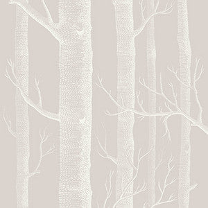 Cole & Son Wallpaper Woods Stone/White