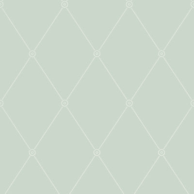 Cole & Son Wallpaper Large Georgian Rope Trellis Duck Egg
