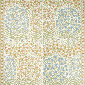 Lee Jofa Wallpaper Sameera Paper Sapphire/Gold