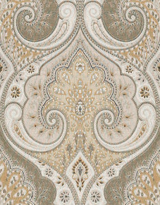 Baker Lifestyle Fabric Latika Stone/Oatmeal