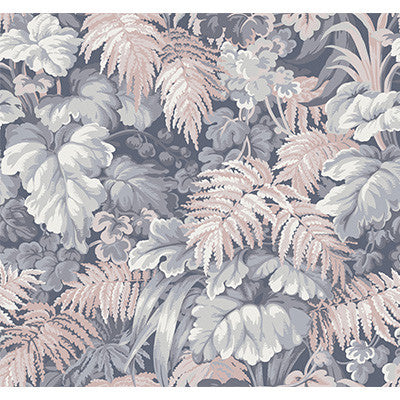 Cole & Son Wallpaper Royal Fernery Slate Blue & Blush Pink