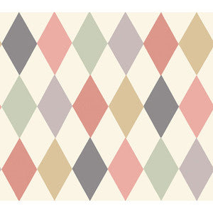 Cole & Son Wallpaper Punchinello Coral & Grn
