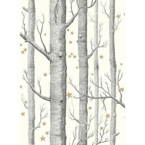 Cole & Son Wallpaper Woods & Stars Black &White