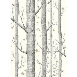 Cole & Son Wallpaper Woods & Stars Black &White
