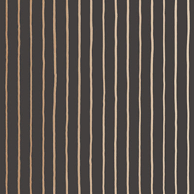 Cole & Son Wallpaper College Stripe Charcoal+Gold