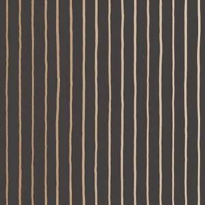 Cole & Son Wallpaper College Stripe Charcoal+Gold