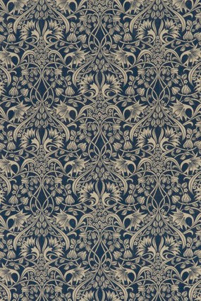 G P & J Baker Fabric Fritillerie Indigo