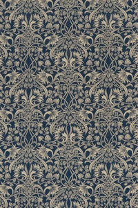 G P & J Baker Fabric Fritillerie Indigo