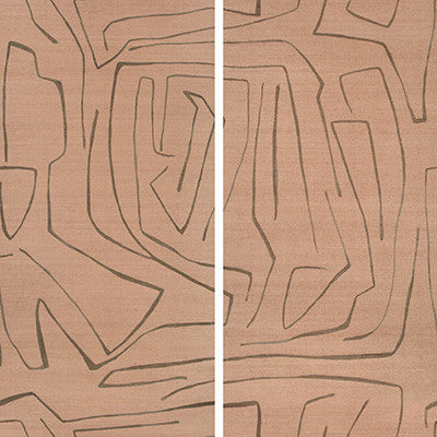 Groundworks Wallpaper Graffito Ii Rosa