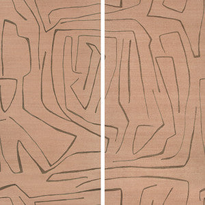 Groundworks Wallpaper Graffito Ii Rosa