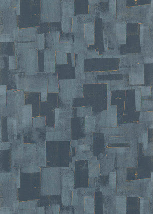 Threads Wallpaper Cubist Indigo