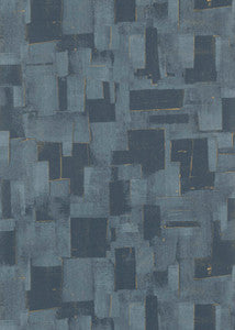 Threads Wallpaper Cubist Indigo