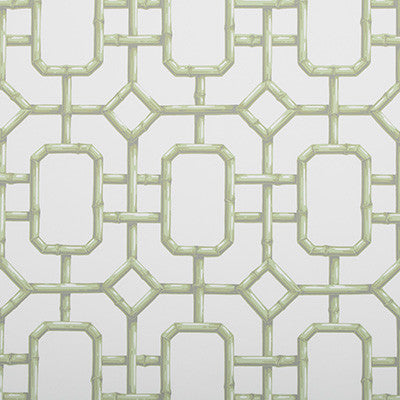 Kravet Wallpaper Bambu Fret Celery