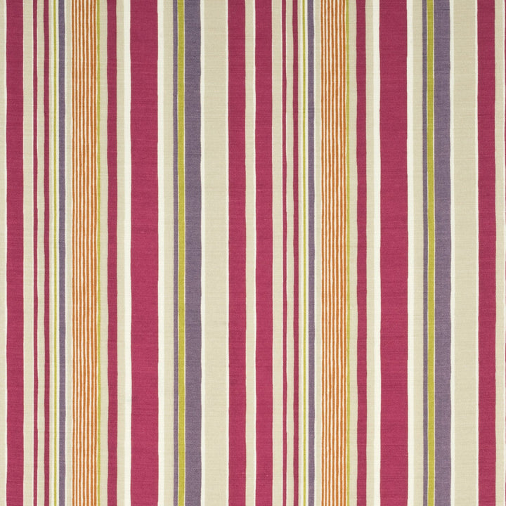 Baker Lifestyle Fabric Mallow Stripe Sienna/Fuchsia/Stone