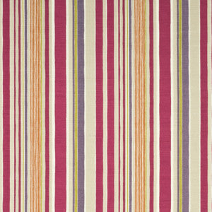 Baker Lifestyle Fabric Mallow Stripe Sienna/Fuchsia/Stone