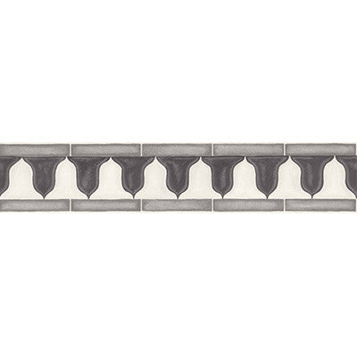 Cole & Son Wallpaper Zellige Border Soot & Snow