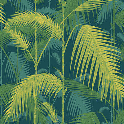 Cole & Son Wallpaper Palm Jungle Petrol/Lime