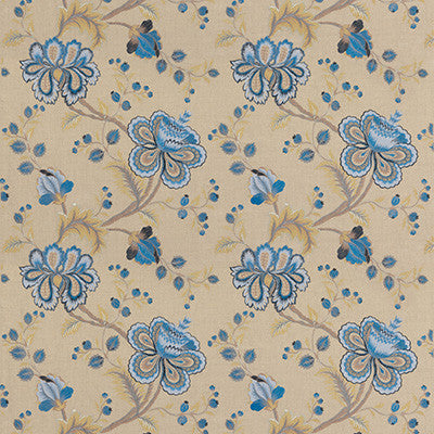 G P & J Baker Fabric Elvington Indigo