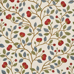 G P & J Baker Wallpaper Medlar Blue/Red