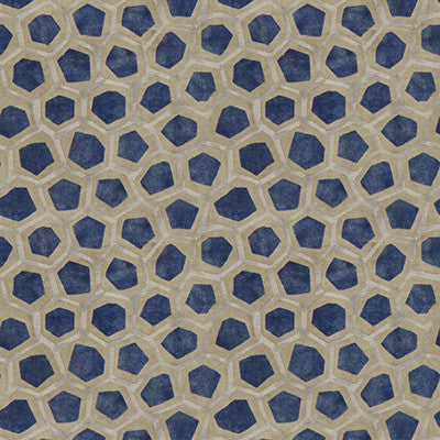 Lee Jofa Modern Fabric Hexagon Velvet Sapphire