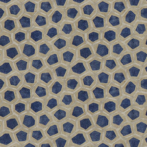Lee Jofa Modern Fabric Hexagon Velvet Sapphire