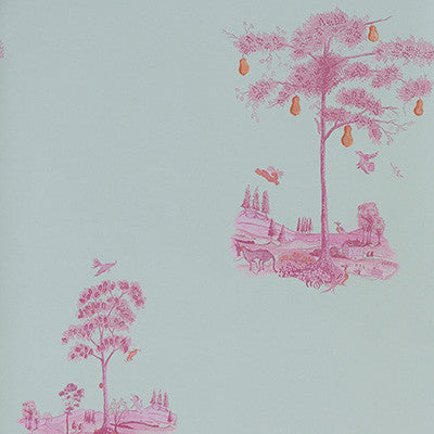 Kravet Wallpaper Pear Tree Sunrise Pink