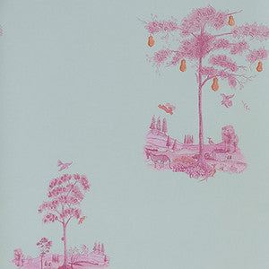 Kravet Wallpaper Pear Tree Sunrise Pink
