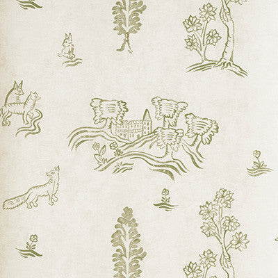 Kravet Wallpaper Wychwood Basil Green