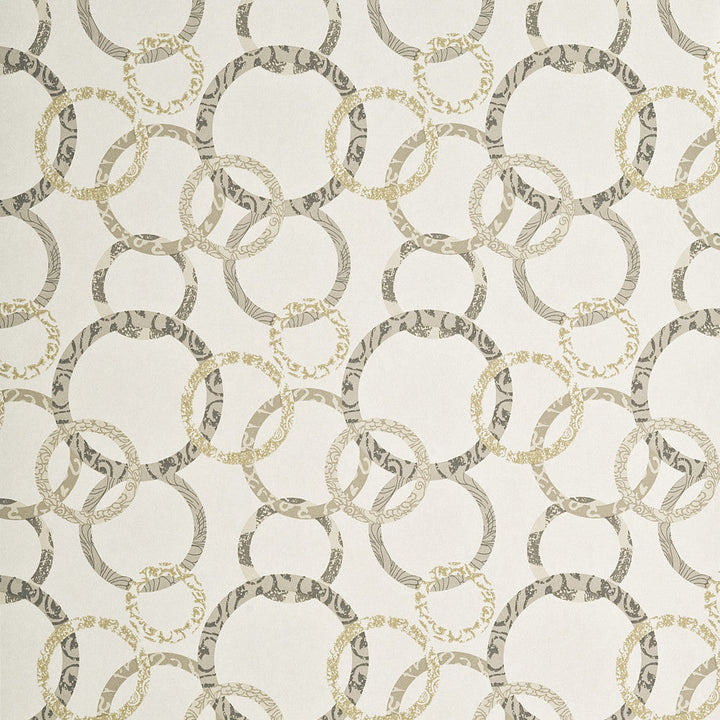 Baker Lifestyle Wallpaper Roundel Ivory/Stone