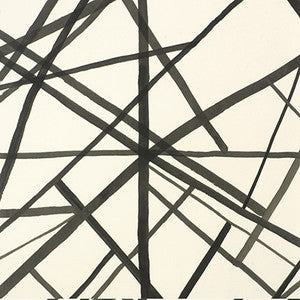 Groundworks Wallpaper Channels Paper Ebony/Iv