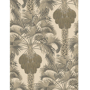 Cole & Son Wallpaper Hollywood Palm Silver & Charcoal