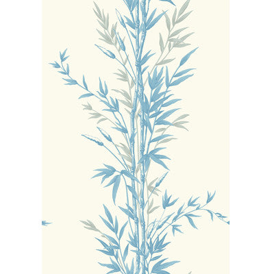 Cole & Son Wallpaper Bamboo Blue On Ivory
