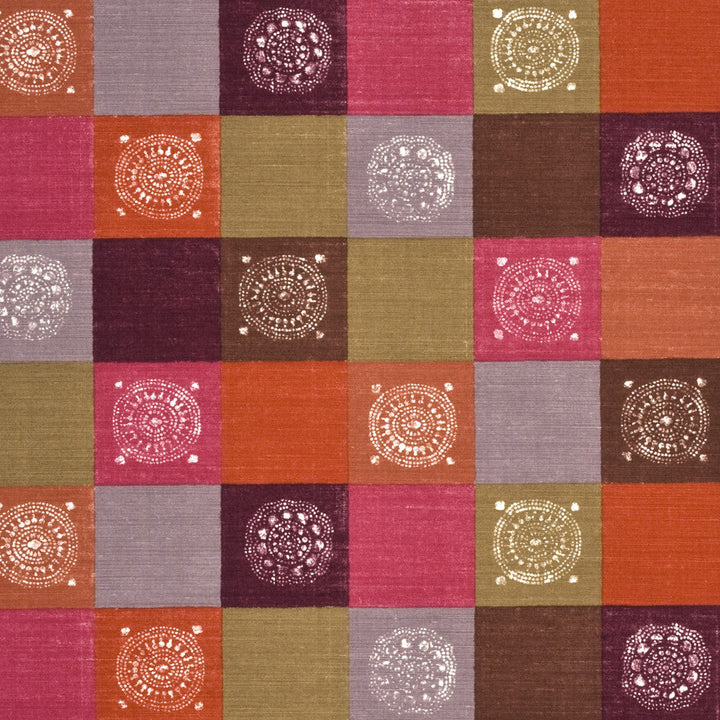 Baker Lifestyle Fabric Atticus Sienna/Fuchsia