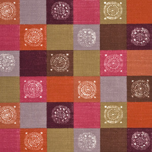 Baker Lifestyle Fabric Atticus Sienna/Fuchsia