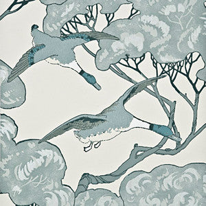 Mulberry Wallpaper Flying Ducks Aqua