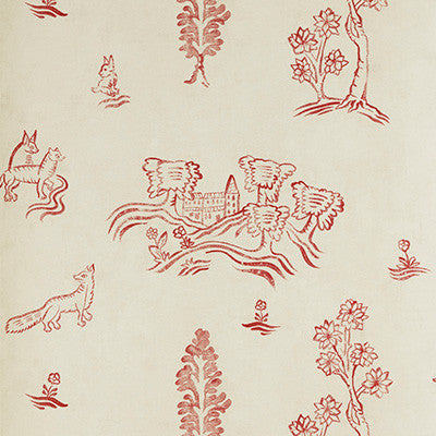 Kravet Wallpaper Wychwood Huntsman Red