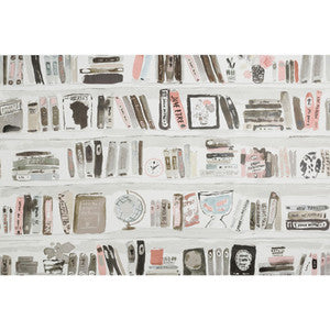 Kravet Wallpaper Bella Books Blush