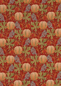 G P & J Baker Fabric Pumpkins Red/Green