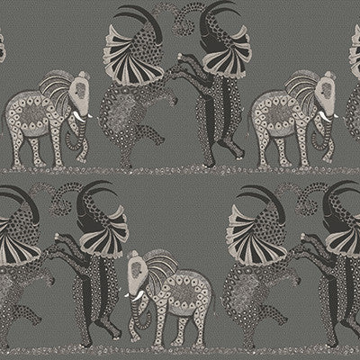 Cole & Son Wallpaper Safari Dance Charcoal Black & White