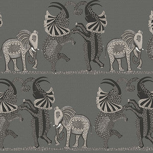 Cole & Son Wallpaper Safari Dance Charcoal Black & White