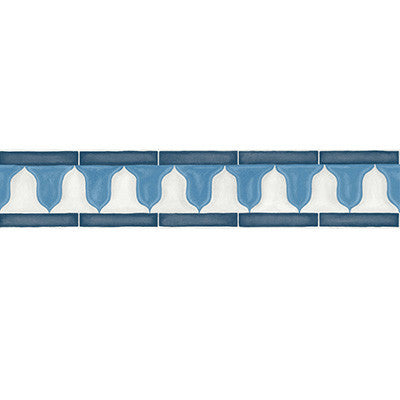 Cole & Son Wallpaper Zellige Border China Blue & White