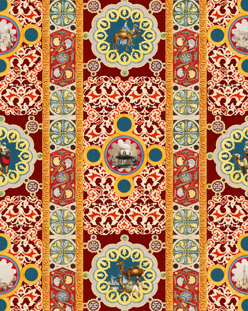 Arab World Wallpaper by Mind the Gap Designer Wallpaper TALES OF MAGHREB Textured Matte Made in Europe Paste the wall 3 rolls x 20.5 x 3.25 yards - Swanky Fabrics -