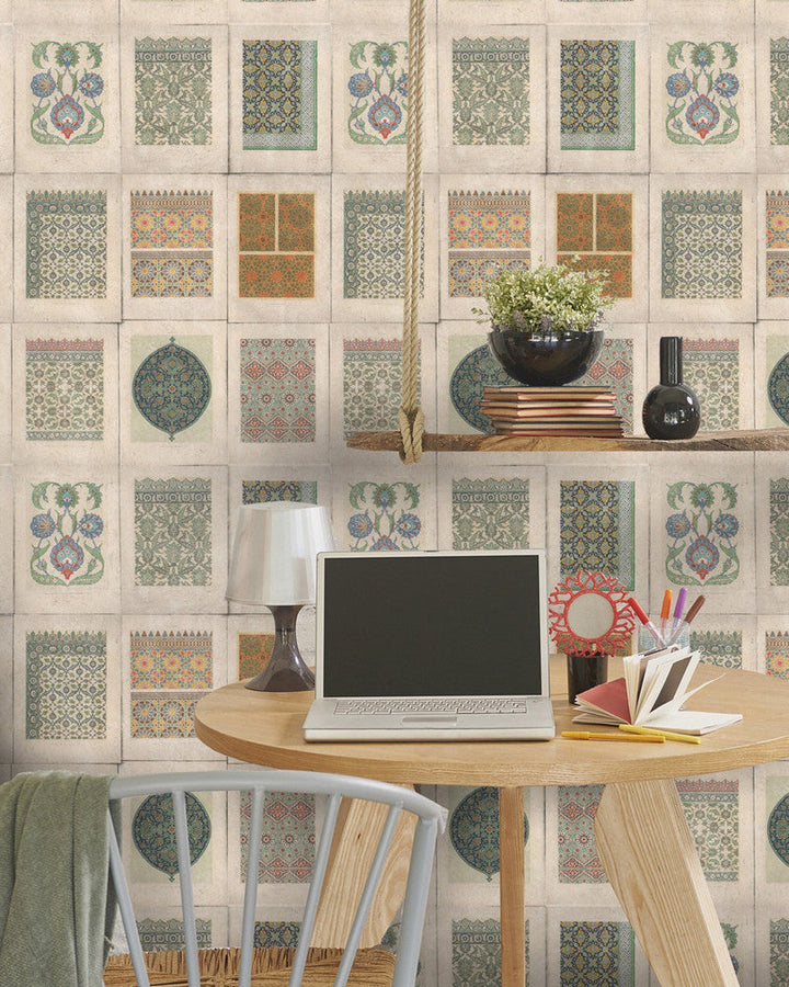 Arabesque Premium Wallpaper by Mind the Gap Designer Wallpaper WALLPAPER DESIGNER COLLECTION Non-woven Made in Europe Paste the wall 3 rolls x 20.5 x 3.25 yards - Swanky Fabrics -