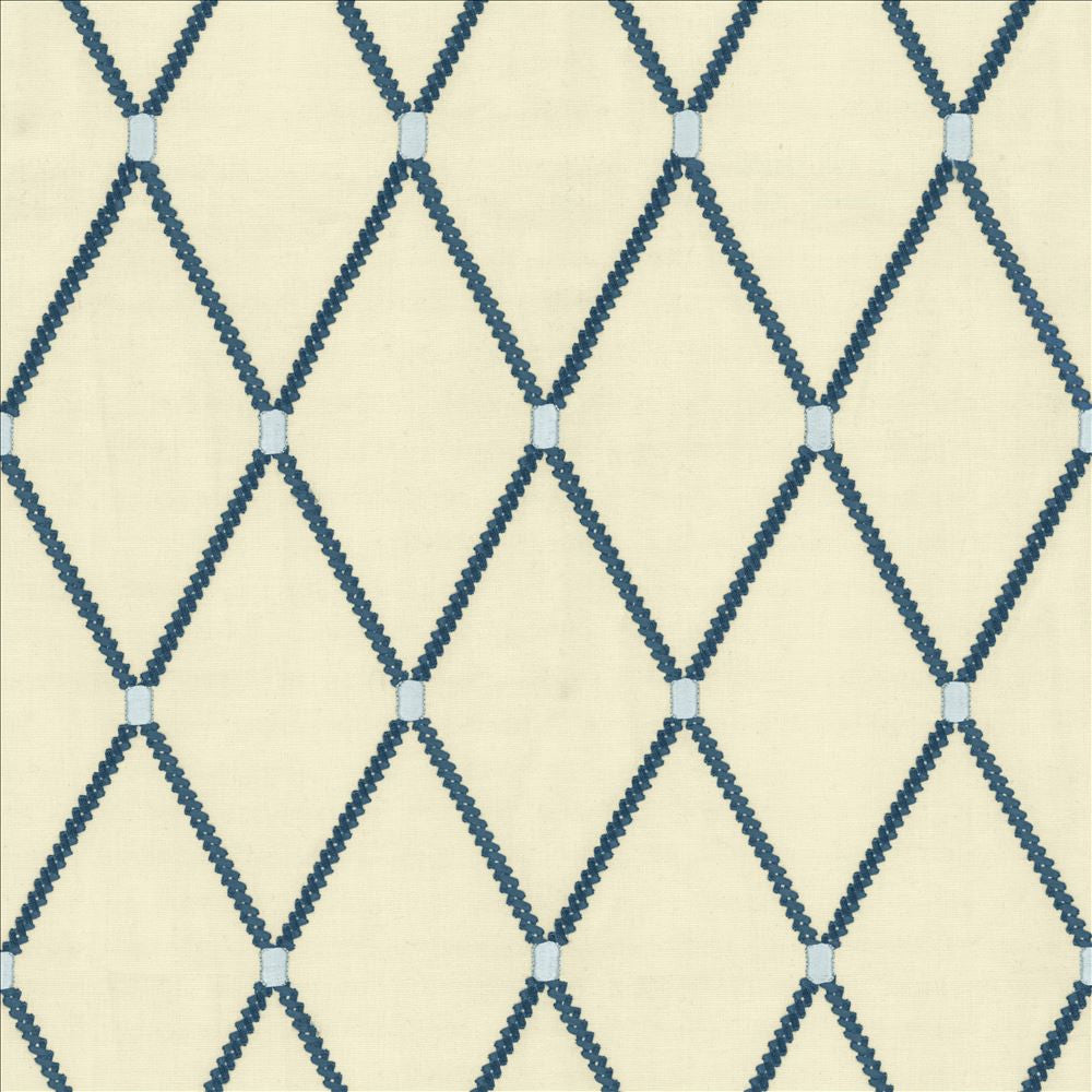 Arlo Diamond Blue by Kasmir Designer Fabric 1458 70% Cotton
30% Rayon
 INDIA 11,000 Wyzenbeek Double Rubs </p><p>Repeat: Horizontal: 4 inches and Vertical: 7 4/8 inches 52 - Swanky Fabrics -