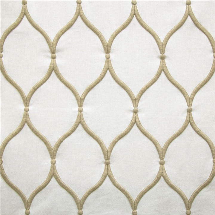Ashbury Ogee Ivory by Kasmir Designer Fabric 1457 55% Cotton
40% Polyester
5% Linen
 INDIA 50,000 Wyzenbeek Double Rubs </p><p>Repeat: Horizontal: 4 inches and Vertical: 7 6/8 inches 52 - Swanky Fabrics -