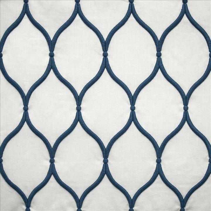 Ashbury Ogee Navy by Kasmir Designer Fabric 1458 55% Cotton
40% Polyester
5% Linen
 INDIA </p><p>Repeat: Horizontal: 4 inches and Vertical: 7 6/8 inches 54 - Swanky Fabrics -