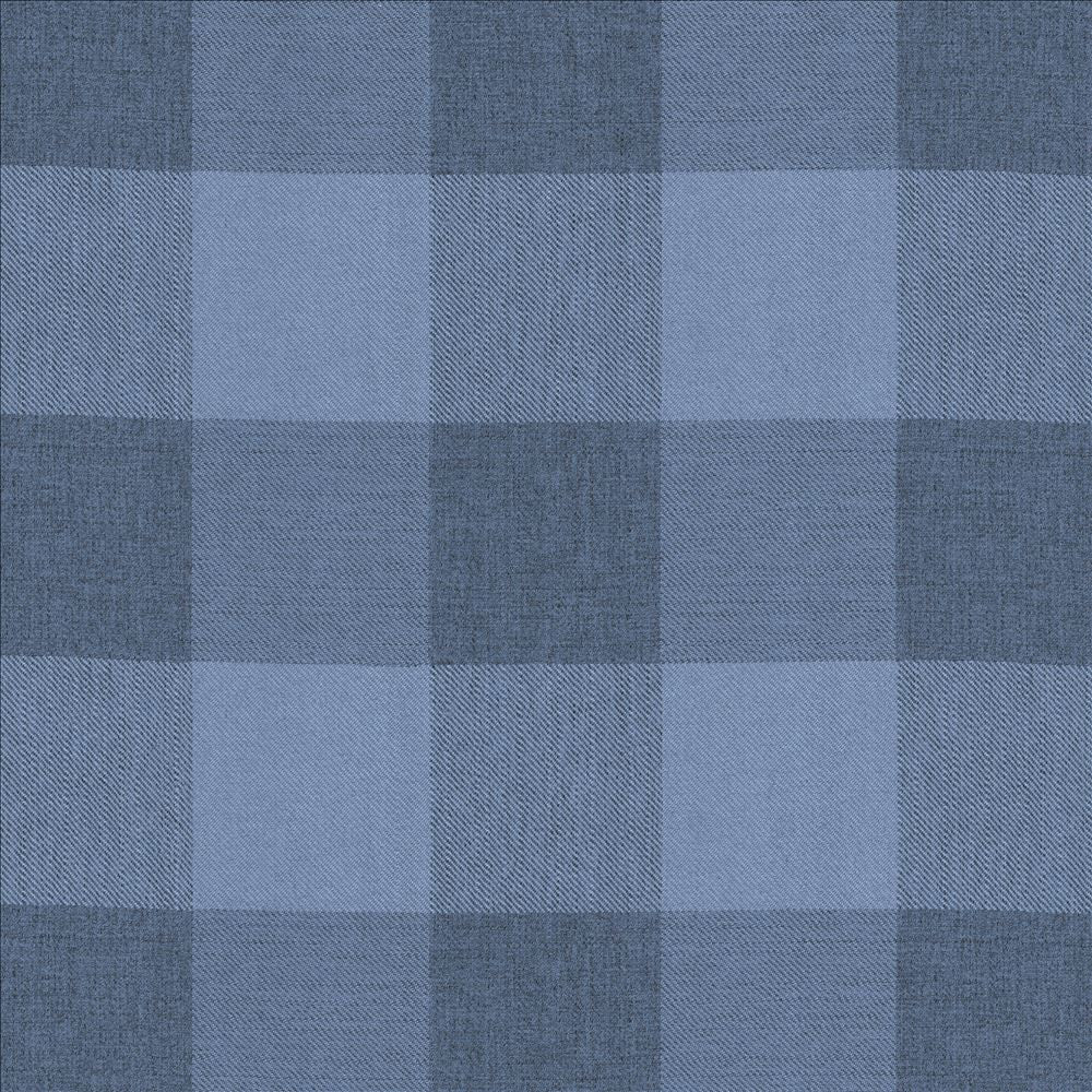 Athena Check Indigo by Kasmir Designer Fabric 1472 100% Polyester
 INDIA 51,000 Wyzenbeek Double Rubs </p><p>Repeat: Horizontal: 7 6/8 inches and Vertical: 8 inches 54 - Swanky Fabrics -