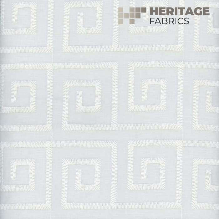 Athena Snow by Heritage Designer Fabric - 100% Polyester Turkey Horizontal: 6" and Vertical: 5" 54" - Swanky Fabrics -